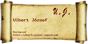 Ulbert József névjegykártya