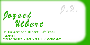 jozsef ulbert business card